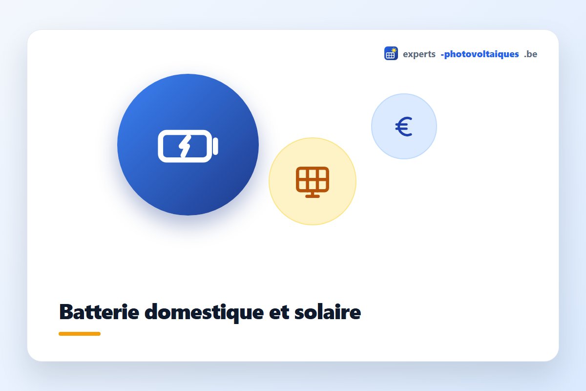 Batterie domestique reliée à une installation de panneaux solaires