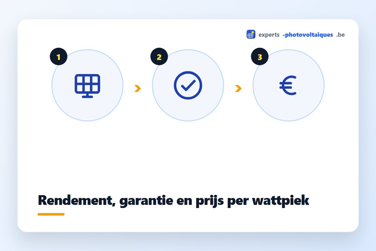 Vier criteria om de beste zonnepanelen te kiezen: rendement, garantie, prijs per wattpiek