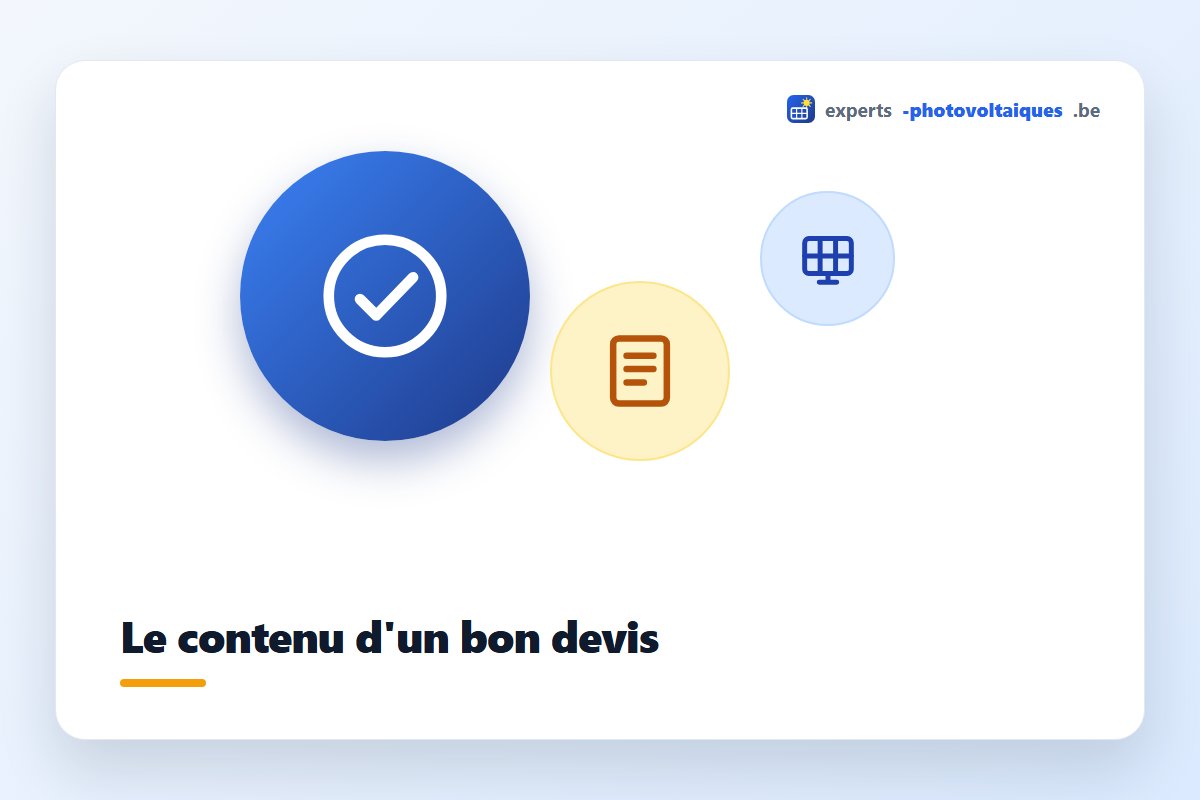 Contenu d'un bon devis photovoltaïque : matériel, prix, garanties