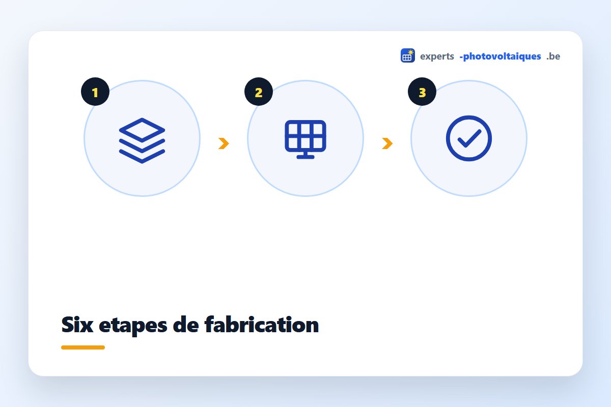 Étapes de fabrication d'un module solaire du silicium au panneau