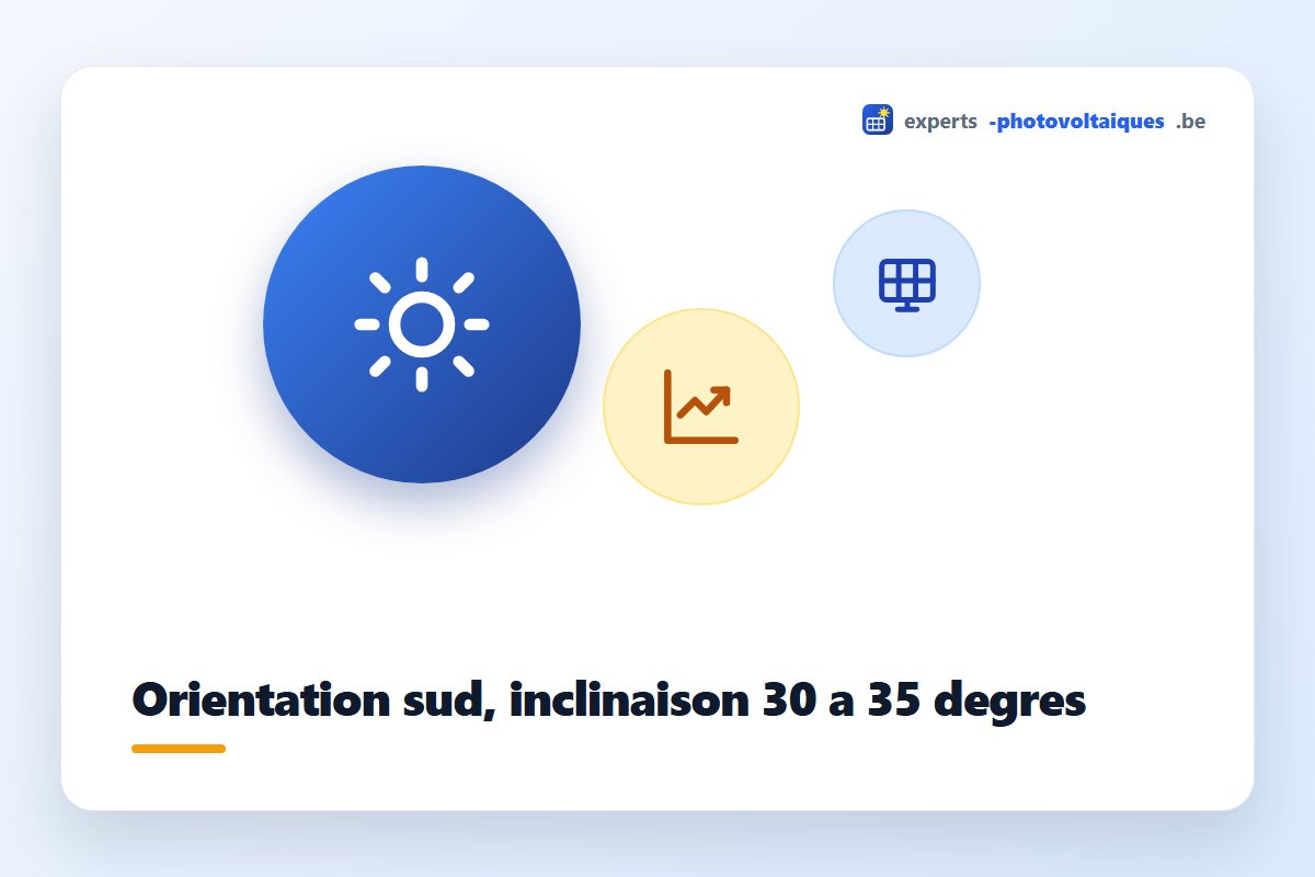 Orientation sud et inclinaison de 30 à 35 degrés pour panneaux solaires en Belgique