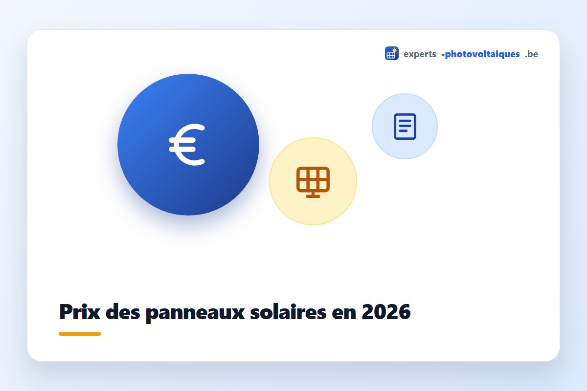 Prix des panneaux solaires photovoltaïques en Belgique en 2026