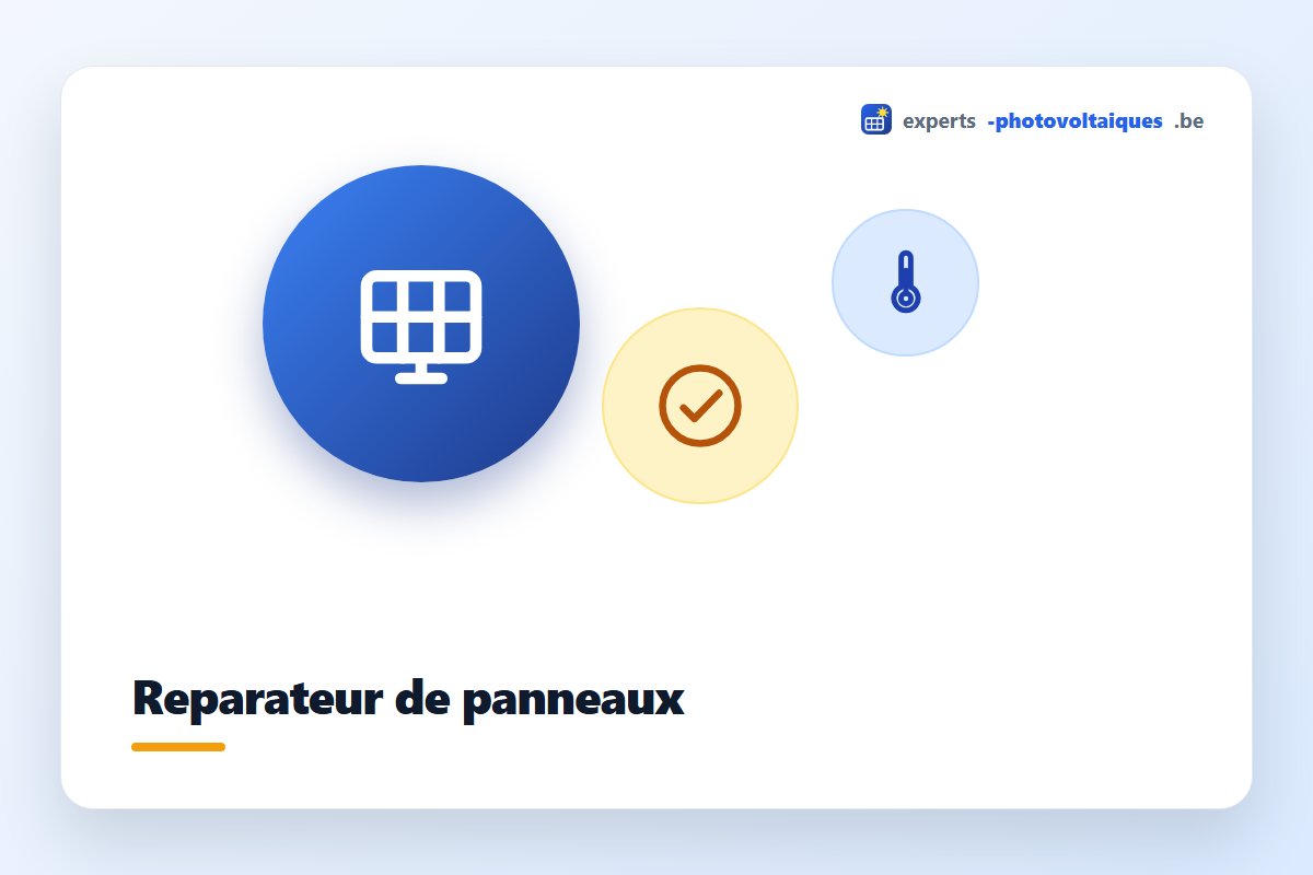 Réparateur inspectant un panneau photovoltaïque endommagé
