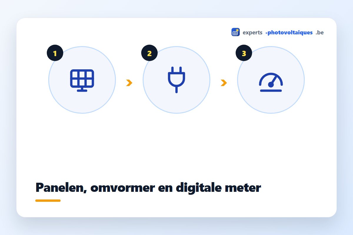 Werking van zonnepanelen: panelen, omvormer en digitale meter