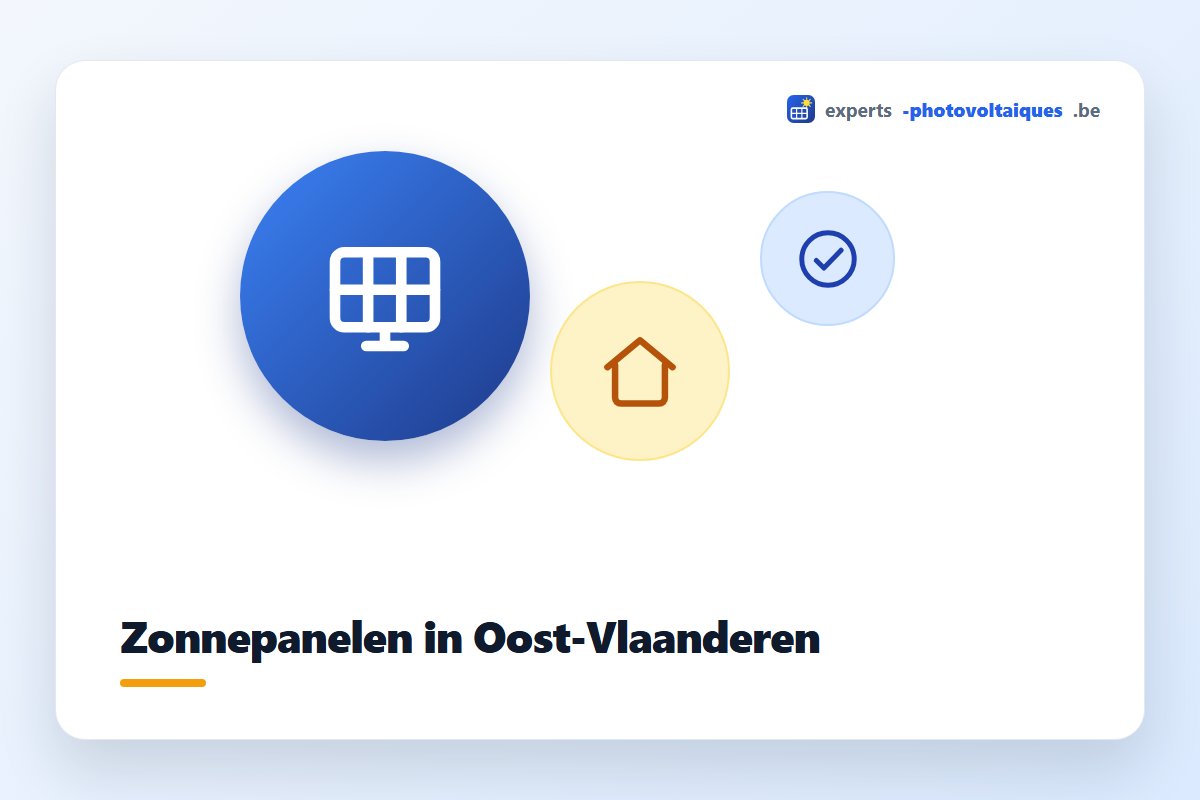 Zonnepanelen op een woning in Oost-Vlaanderen
