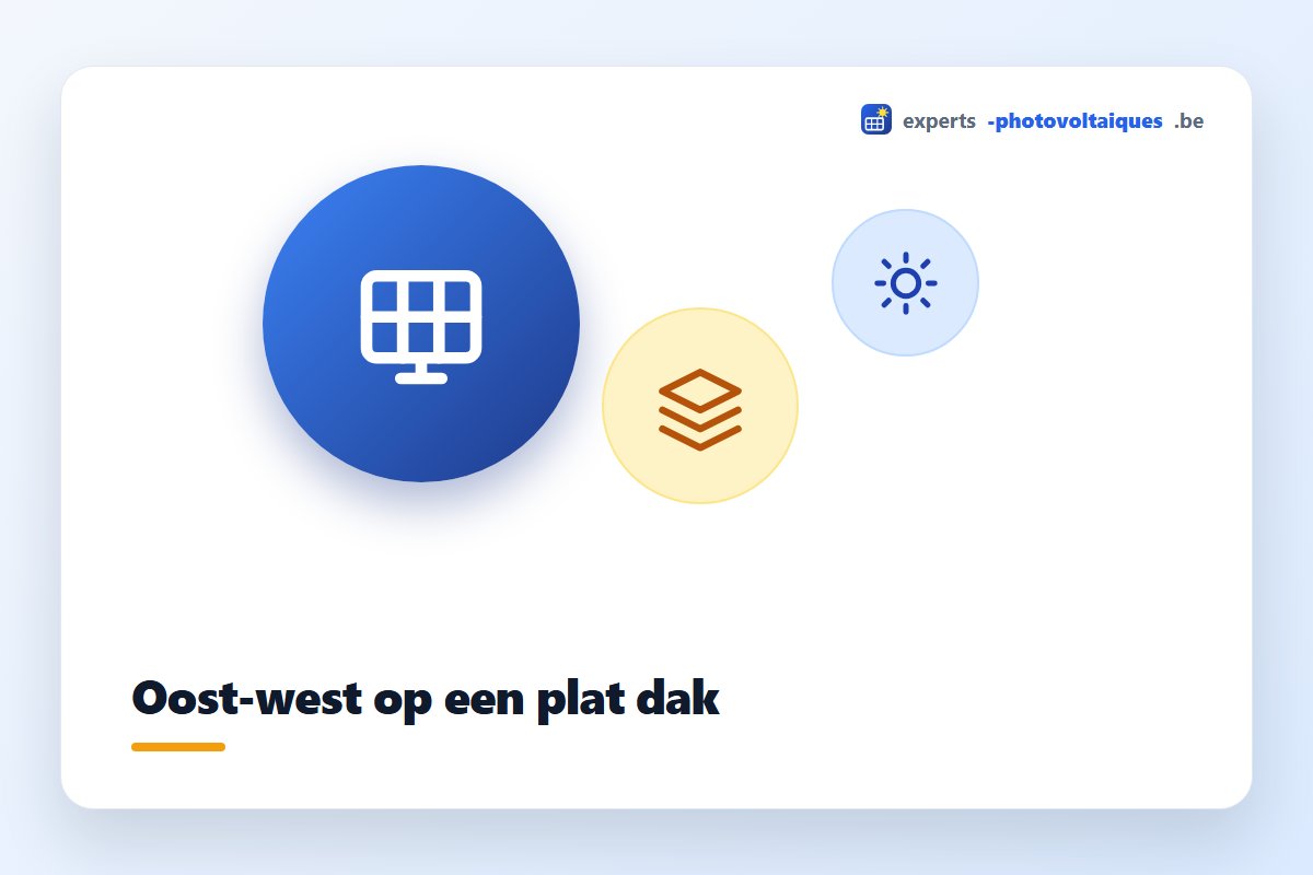 Zonnepanelen in oost-westopstelling op een plat dak