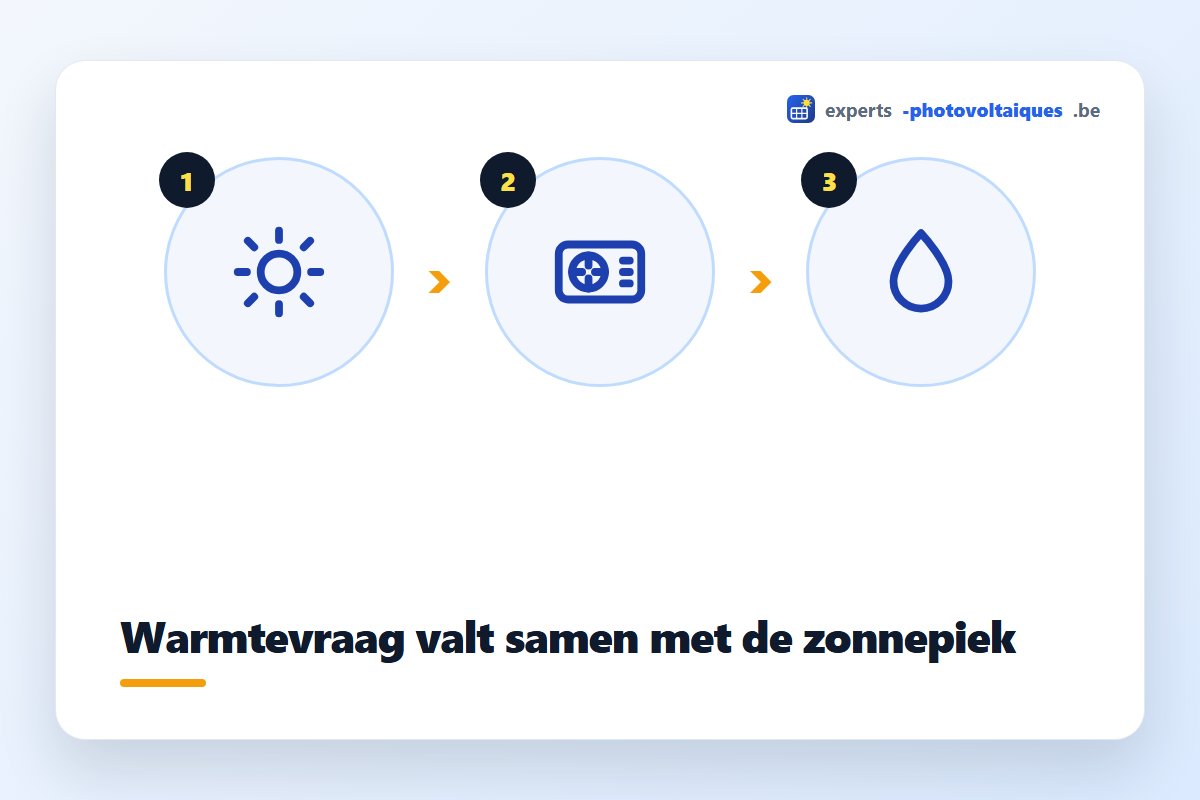 Zwembadwarmtepomp die op zonnestroom draait naast een zwembad